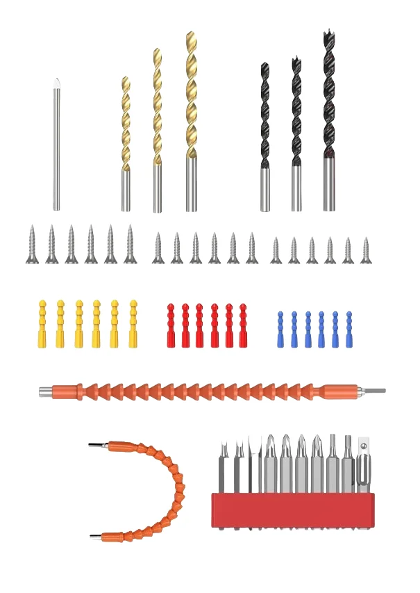 Multi-Functional Household Tool Box Set Electric Drill Electrician Woodworking Repair Tools with Convenient Case Bag Packaging