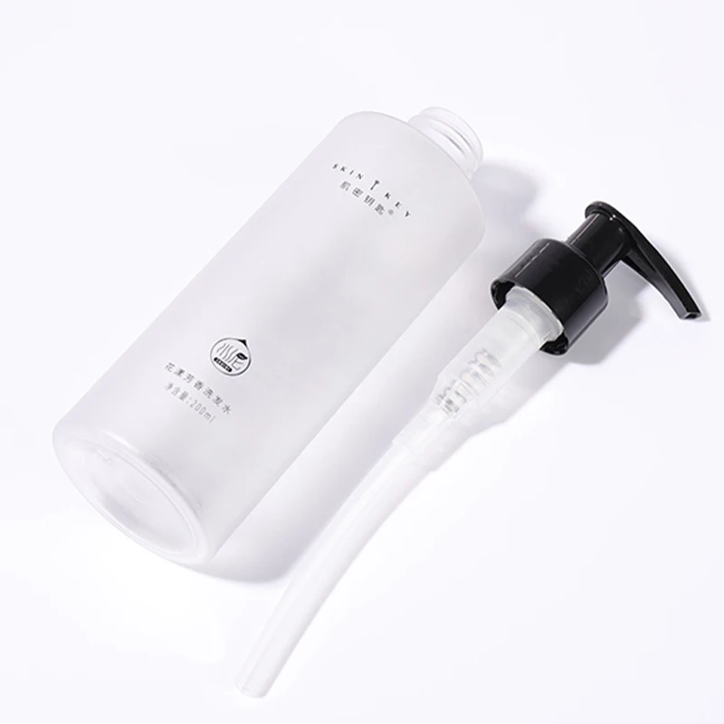 
Custom eco friendly luxury clear white pet plastic bottle shampoo skincare packaging plastic bottle with pump sprayer 