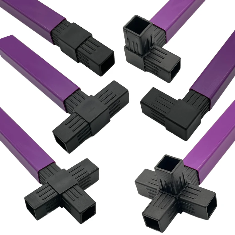20mm Pvc Pipe Fitting Square Plastic Connector Different Way Pp Material Square Pipe Fittings