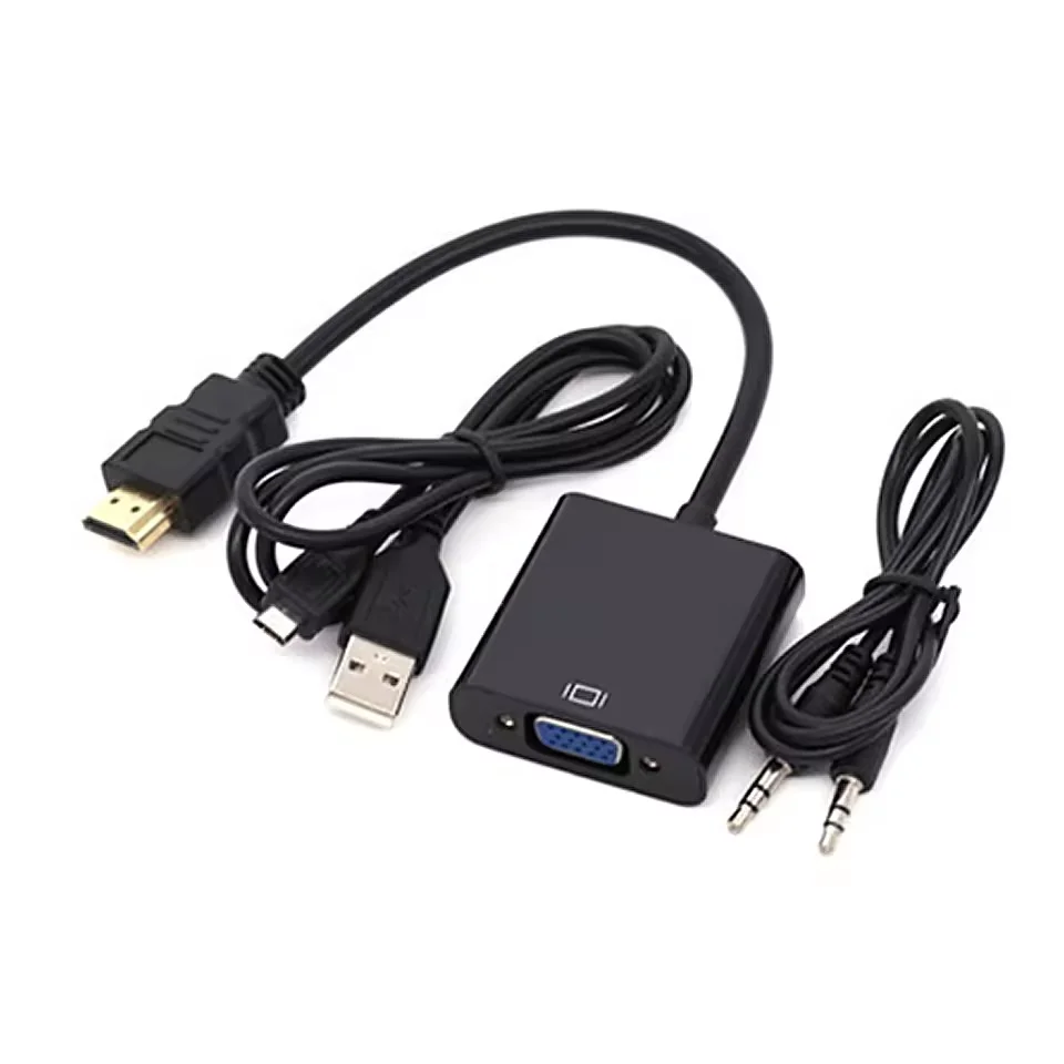 Пользовательский OEM & ODM конвертер Кабель HDMI Male к Vga Женский кабель адаптер с аудио