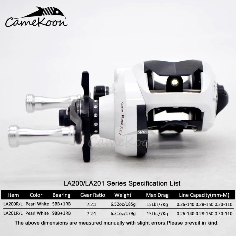 
7.2:1 gear ratio saltwater fishing metal body baitcasting reel 