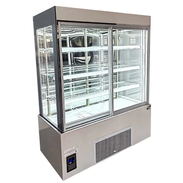 Lecon Commercial Air Cooling Front Open Door Pastry Cooler Showcase Birthday Cake Display Fridge