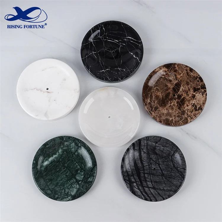 Handicraft Toilet Bathroom Natural Black Marble Stone Shower Bar Soap Tray Single Scallop Soap Dish