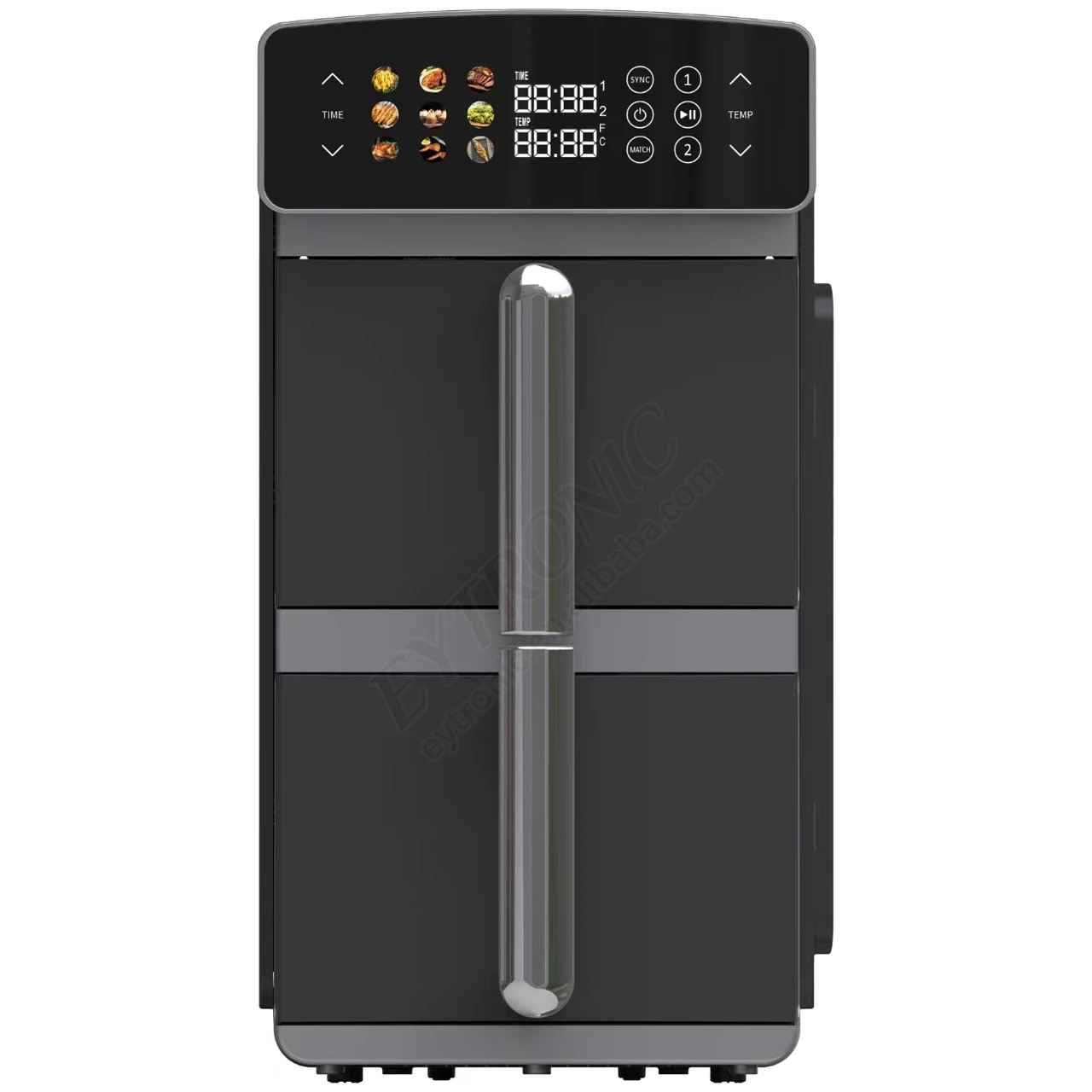 New items double stacker air fryer stack fryer LED Digital 11L  dual drawer Air Fryer with 2 independent frying basket