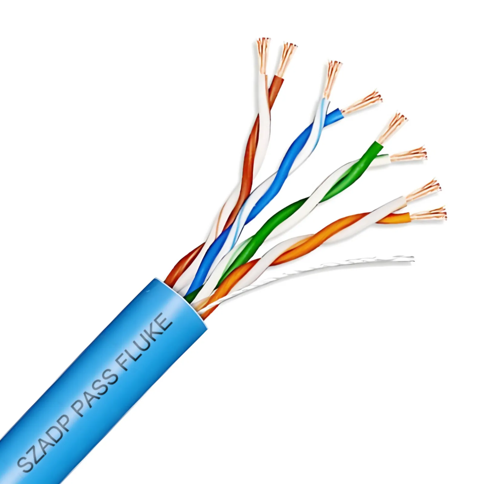 UTP Ftp 24awg 7*0.2mm Copper CCA HCCA Stranded Flexible Twisted Wire Cat5e Cat6 Passes the Patch Cord Lan Cable Test