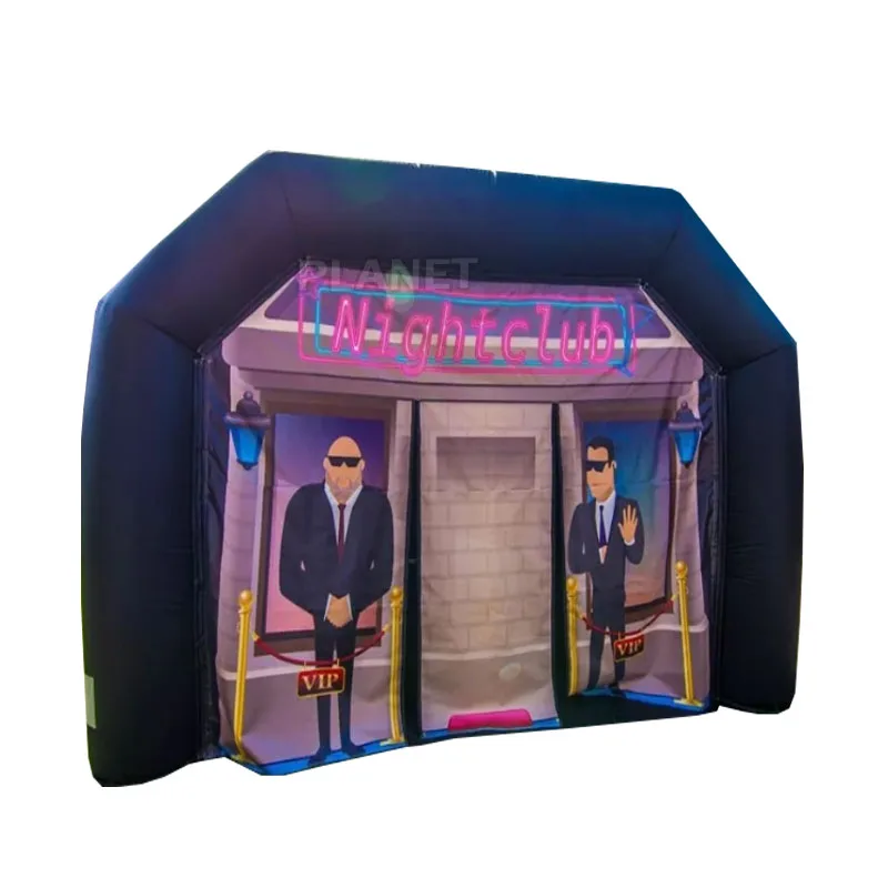 Outdoor PVC Commercial Black Led Disco Inflatable Night Club Pub Tent Party Inflatable Nightclub With Bar