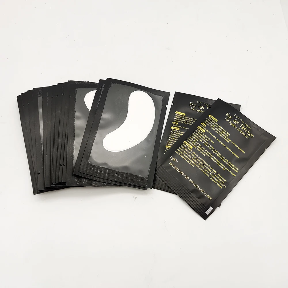 Custom Box parches de hidrogel Gel Pads Under Eye Patches Uv Eye Pads Hydrogel For Lash Extension Eyepatch Lash Pads Eyepads