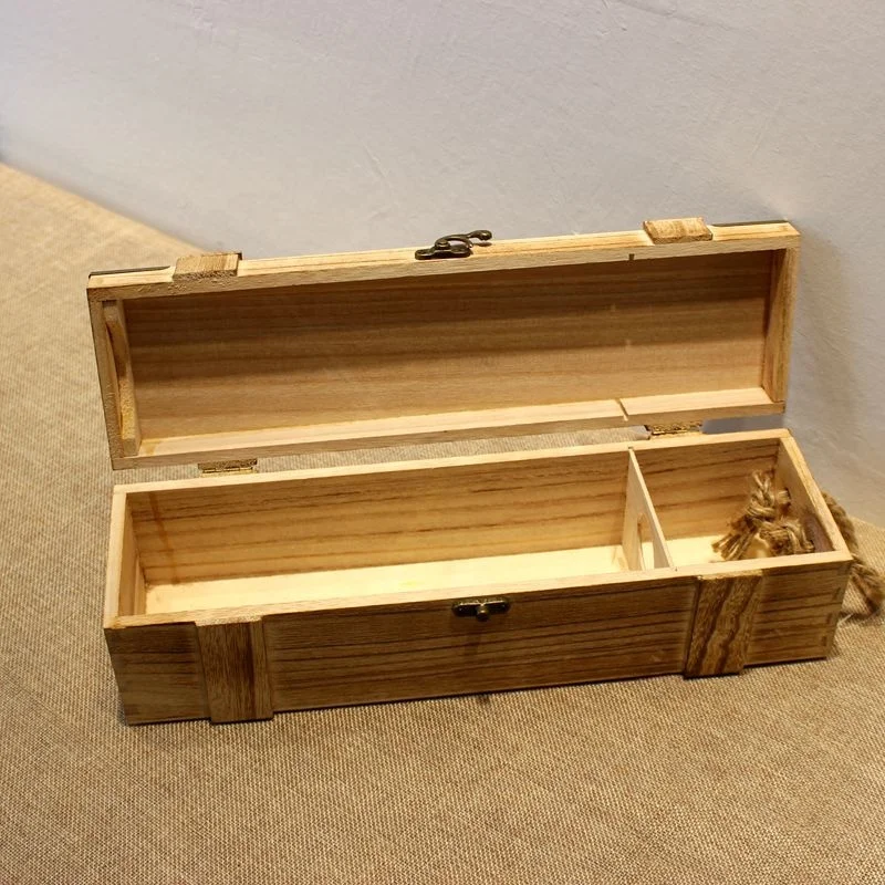  Индивидуальная деревянная Подарочная коробка для вина натурального цвета модные и элегантные свадебные подарки сувениров