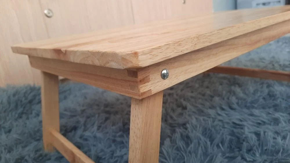 Folding Picnic Wood Outdoor Table Vietnam Rubber Wood Table wooden laptop table