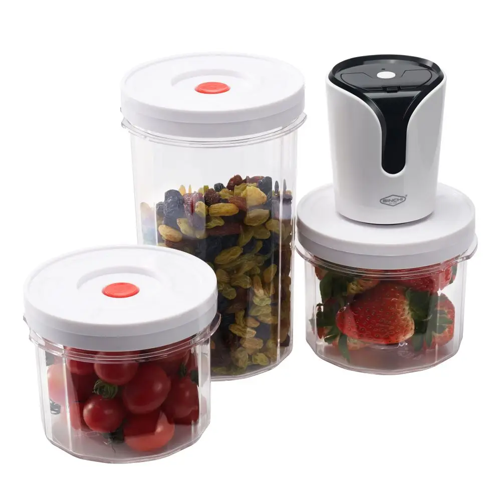 High demand import products sturdy high quality kitchen plastic food storage container with Electric vacuum pump Sealer