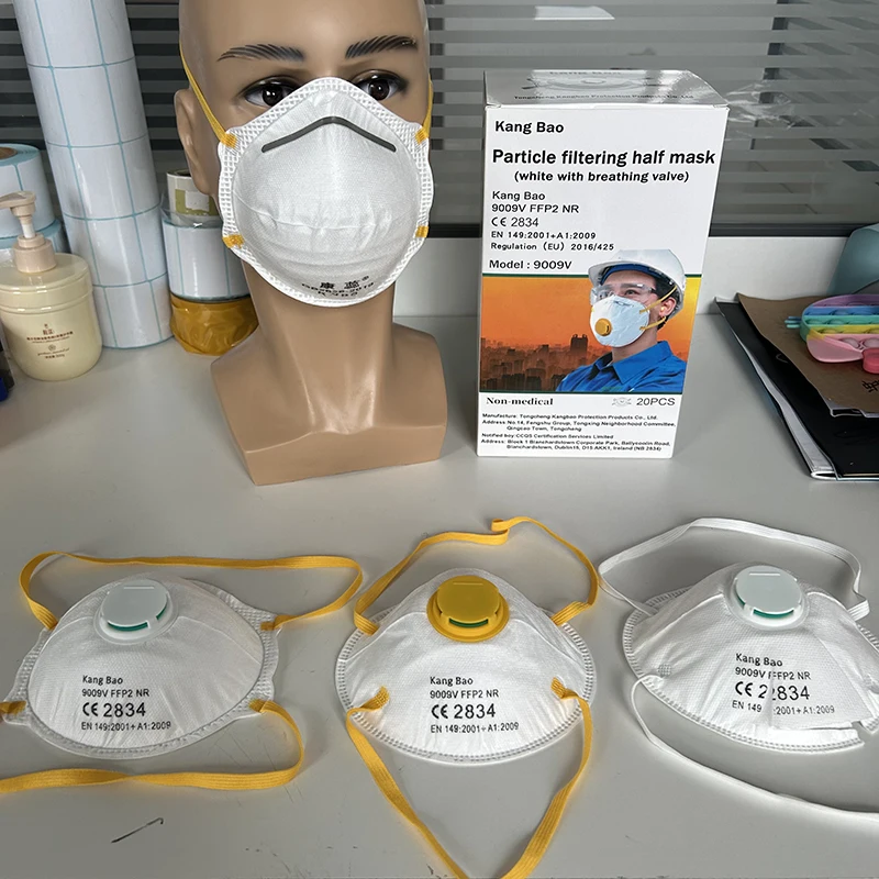 Respiratory NR FFP2 Valved dust mask 10Pack Head Straps industrial protective nose mask Odor Free Particle Filtering Half Masks