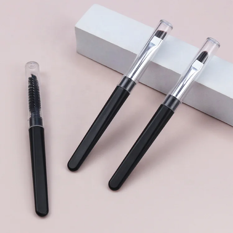 Cheap Hot Selling Eye Lash Extension Curved Fluffy Cleansing Eyeshadow Liner Eye Makeup Brushes Eyebrow Soft Lip Silicone Custom