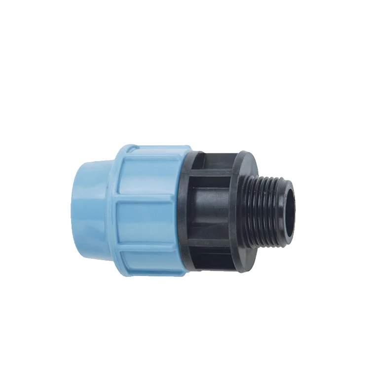 PP compression fitting DN20-110 hdpe pipe compression fittings Irrigation Drip Pipe pp compression fitting end plug