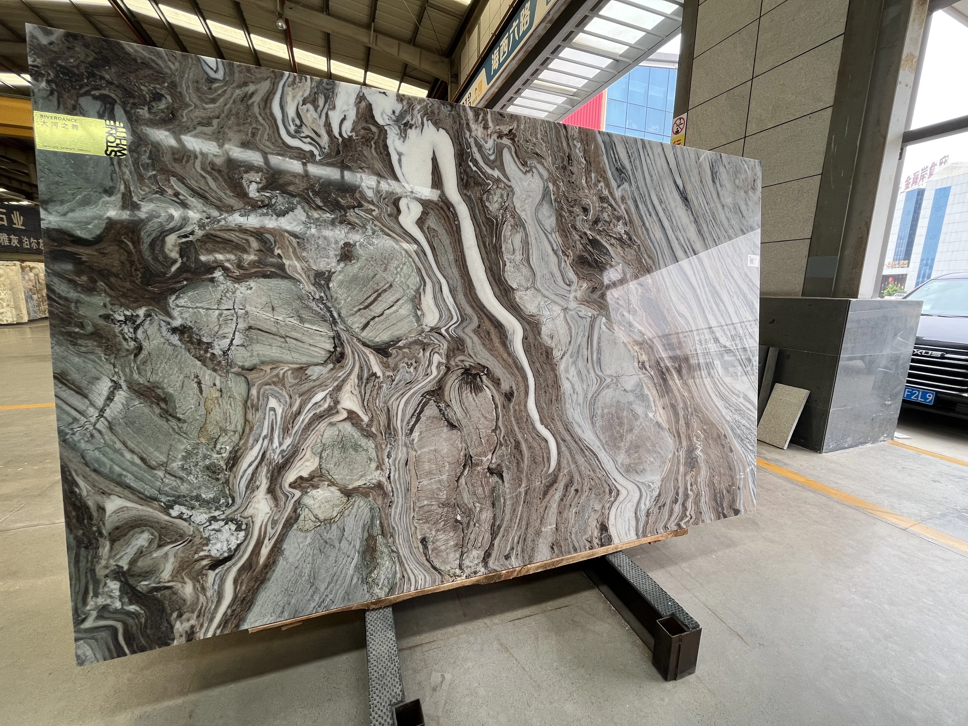 Natural Brown Marble Tile Polished Marble Slab Background Wall Decoration Marble Wall Panel