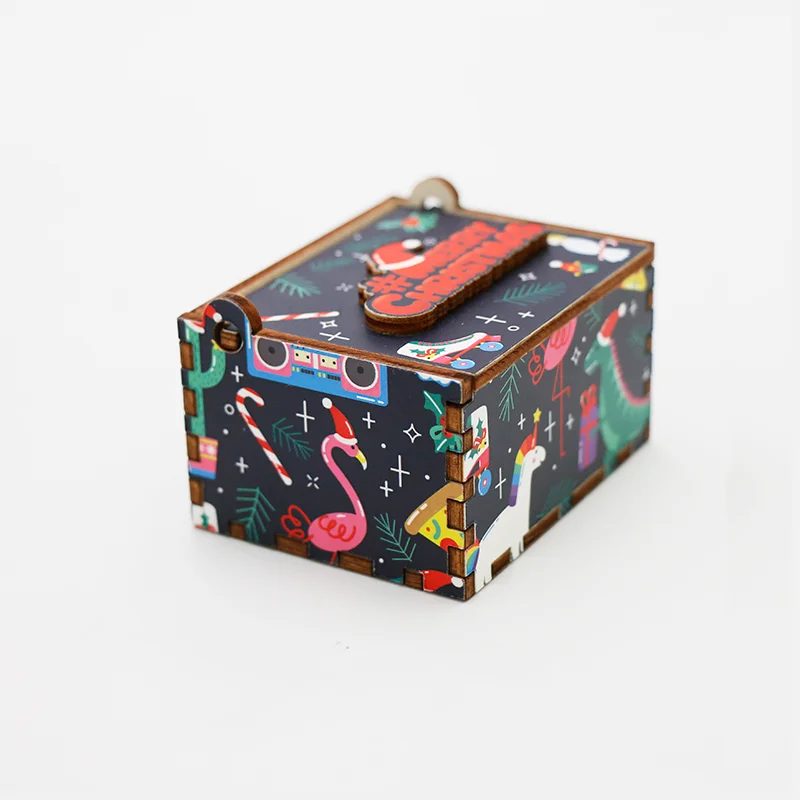 Personalization Music Box Custom MDF Music Box for Xmas Gifts
