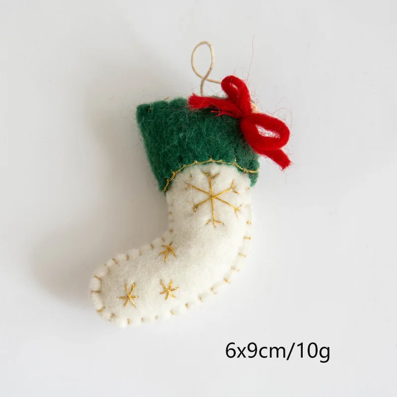 Handmade Christmas Wool Felt Decorative Hanging Ornaments Christmas Tree Christmas Stocking Decorations