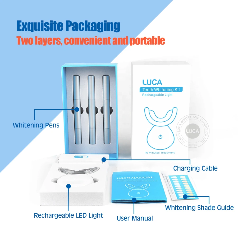 Private Logo Rechargeable Teeth Whitening Light Kit For Clinic For Home Use CE Approved