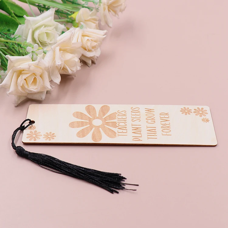 MD135CH1411 Teachers Plant Weeds That Grow Forever Wooden Bookmark Teacher Appreciation Gift