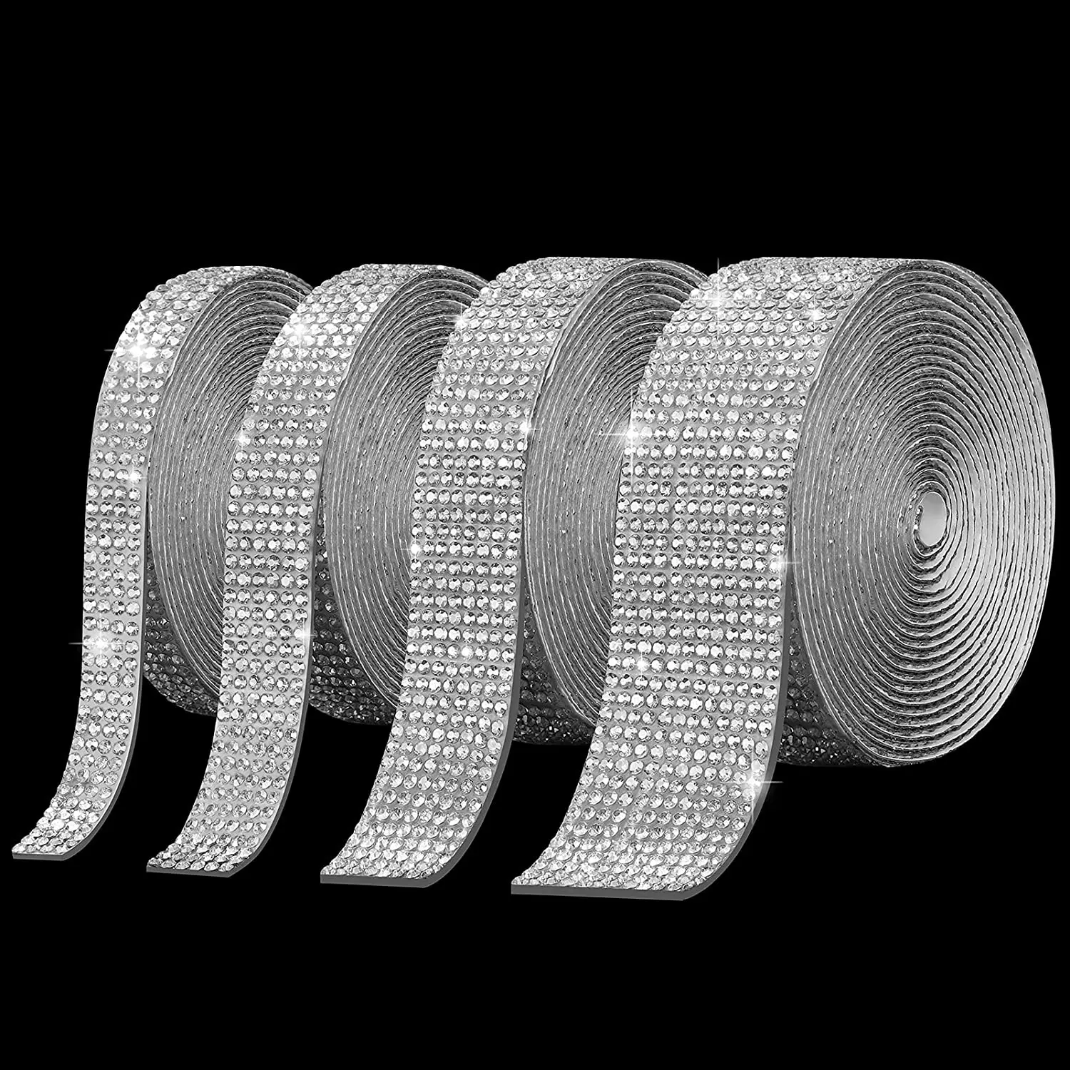Amazon Hot Sale 1 Yard Self-Adhesive Crystal Diamond Rhinestone Ribbon for Crafts, Bling Ribbons Roll Banding Belt Wrap TOYS0849