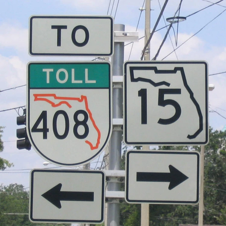 High quality traffic road reflective metal security us road signs Caution Sign