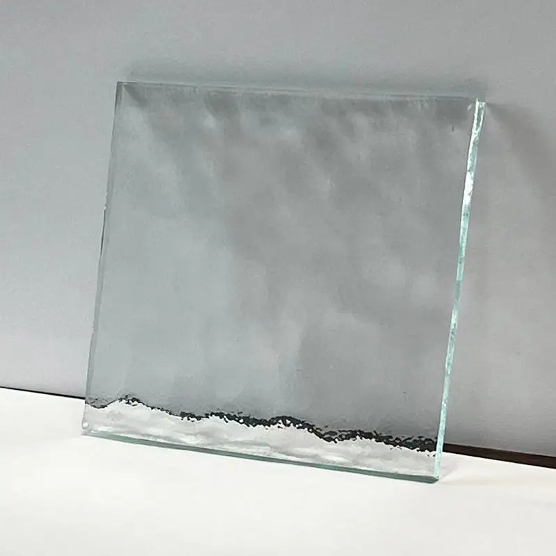Decorative Patterned Glass Panels Embossed Float Glass Plate with Colored Figure