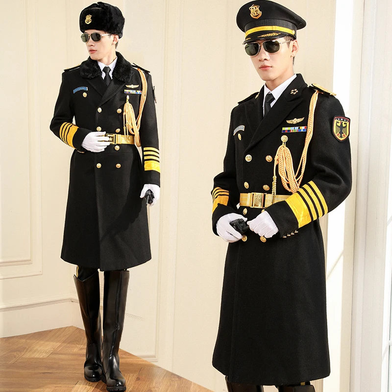 2019 New Design Security Overcoat Guard Jacket Black Security Guard Uniforms