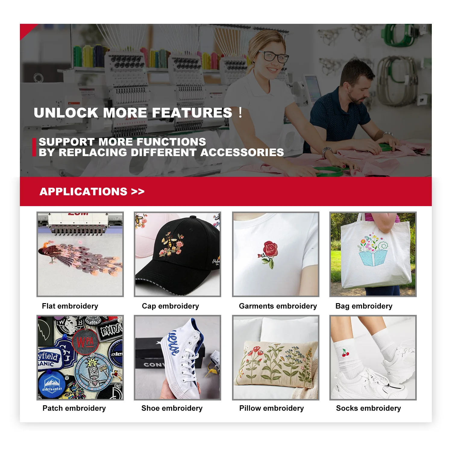 high precision computerized embroidery machine speed 1 head computerized embroidery machine for sale