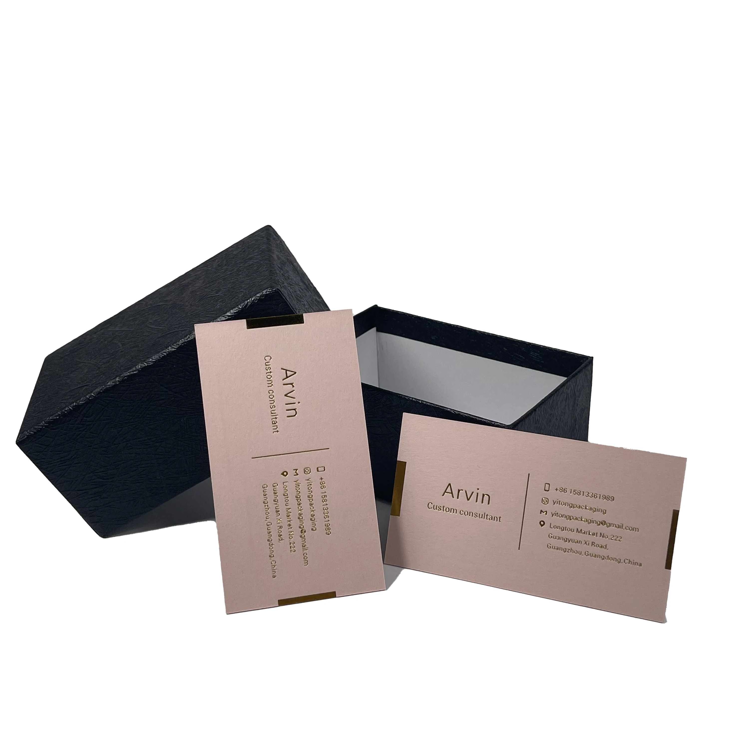 High quality embossed business cards, gold stamp professional business card printing