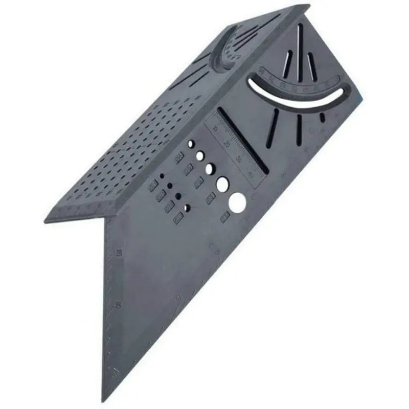 Three-Dimensional Scale Ruler Woodworking Stop-Type Ruler MultiFunction Measuring Tool for Builder/Carpenter/Craftsmen/Architect