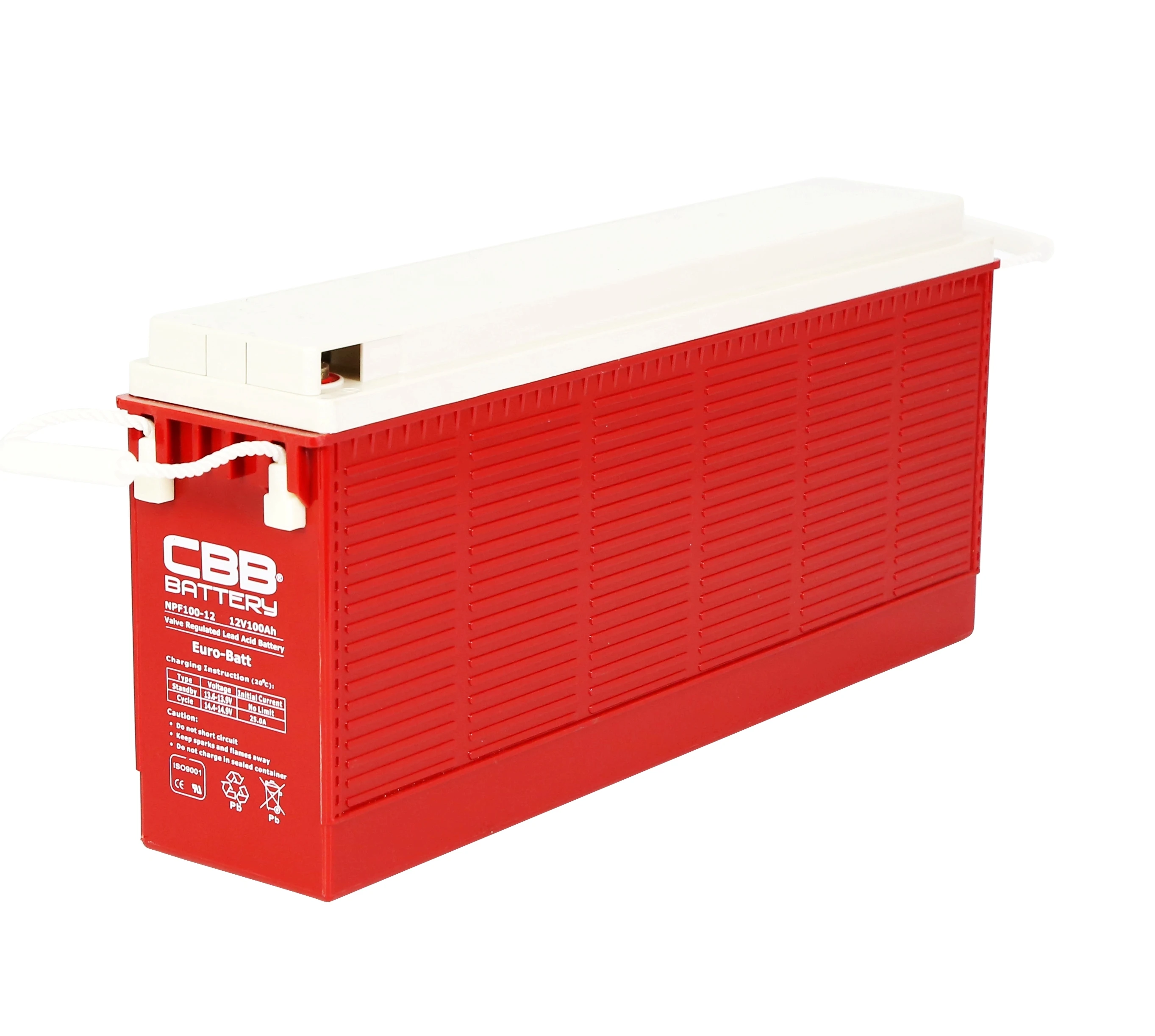 Euro Batt Front terminal  12V 100ah AGM telecom Battery NPF100-12