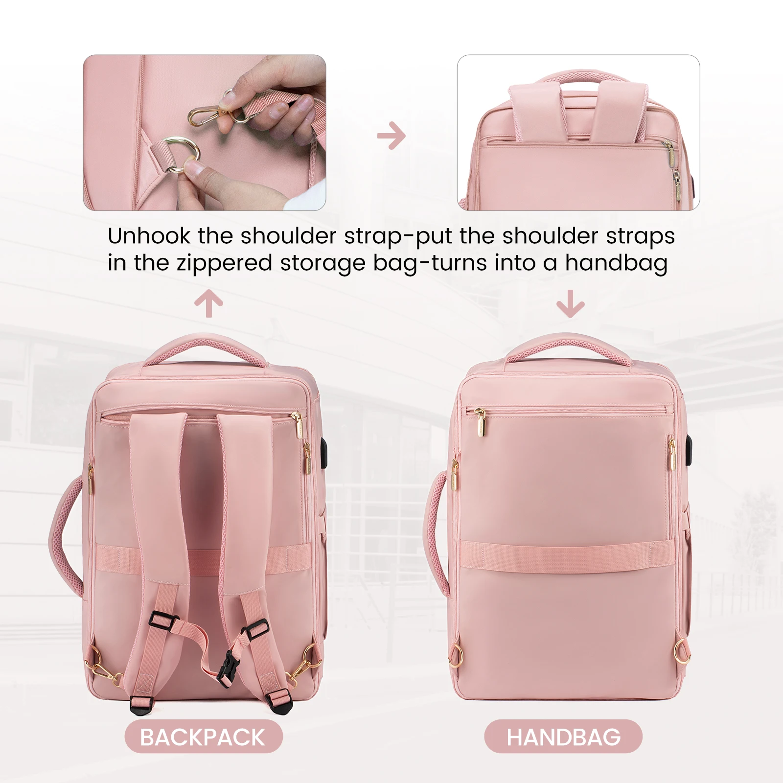 High Quality Travel Backpack with 6 packing cubes large Laptop Bag Luggage Suitcase with USB Port Outdoor Travel Backpack Unisex