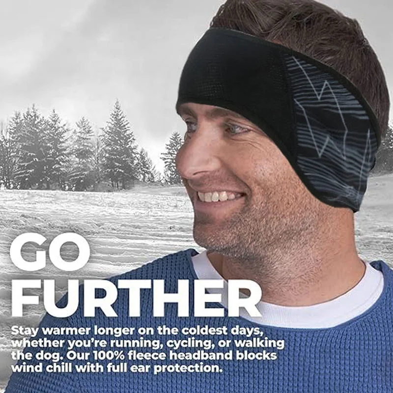 Wholesale Ski Motorcycle Unisex Windproof Logo Running Headband Sport Winter Ear Warmer Headband Custom for Women  for Cold