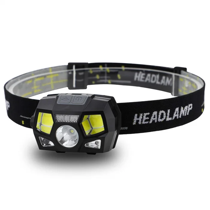 Adjustable 5-mode LED USB rechargeable waterproof infrared motion sensor headlamp
