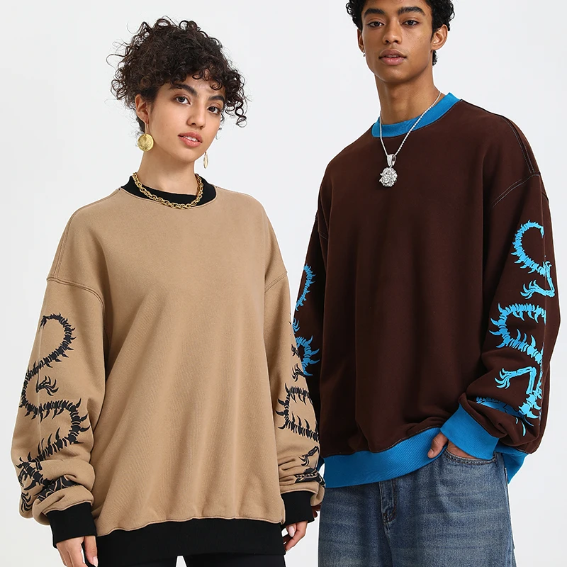 Yali slim fit mens sweatshirt support customize private logo smooth material crewneck sweatshirt women men oversize sweatshirt