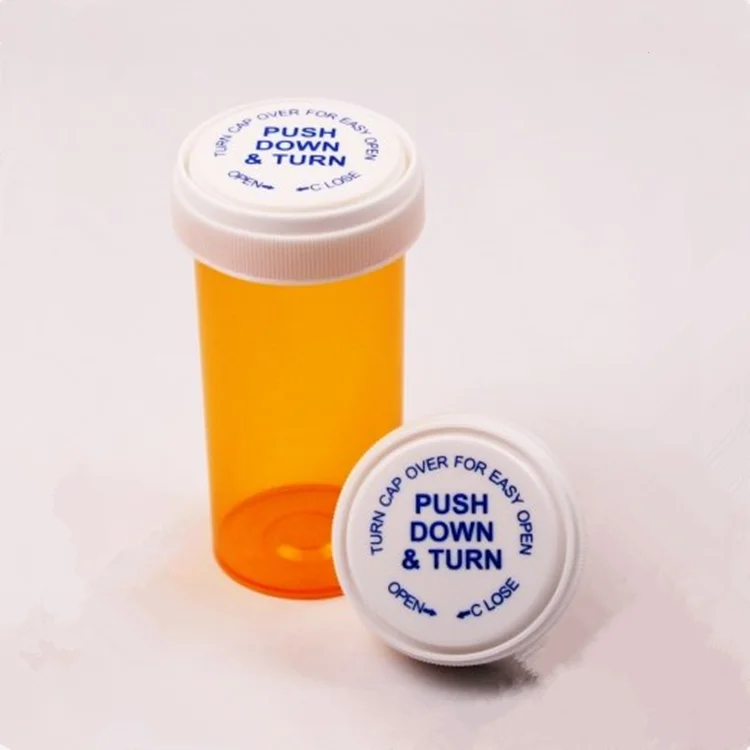 Red Reversible Cap Prescription Vials 40 dram