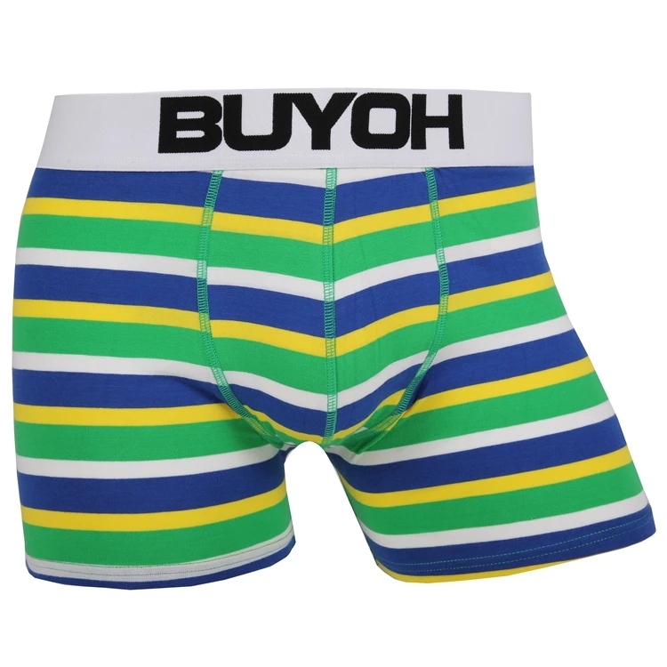 OEM service Eco-friendly fabric Fancy stripes Men's underwear organic cotton