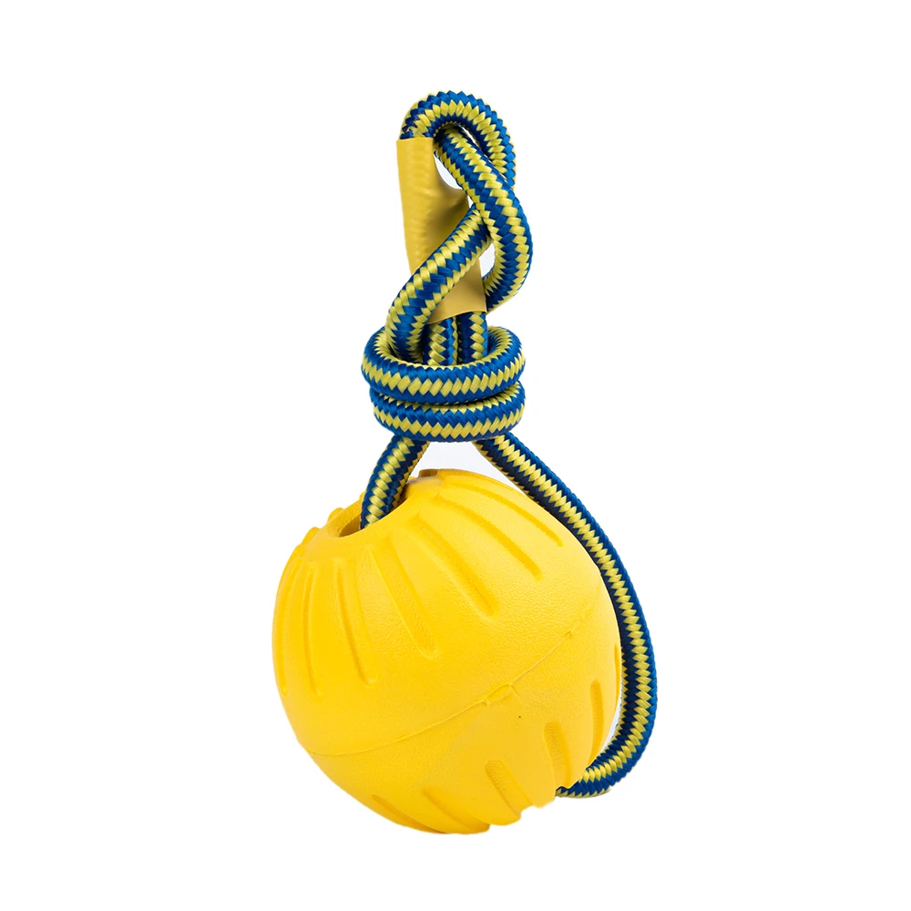Factory Wholesale Training Pet Rope EVA Floating Foam Ball Bite Pull Ring Interactive Dog Chew Toys