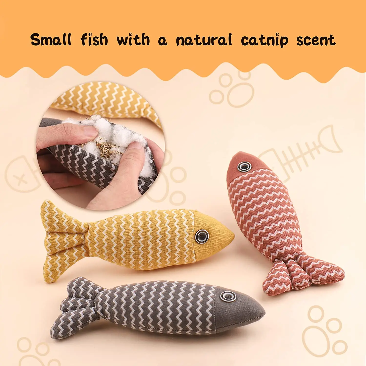New Arrival Fish Grinding Teeth Bite Resistant Toy Pet Throw Pillow Play Fun Cat High Interactive Toy Catnip Toy