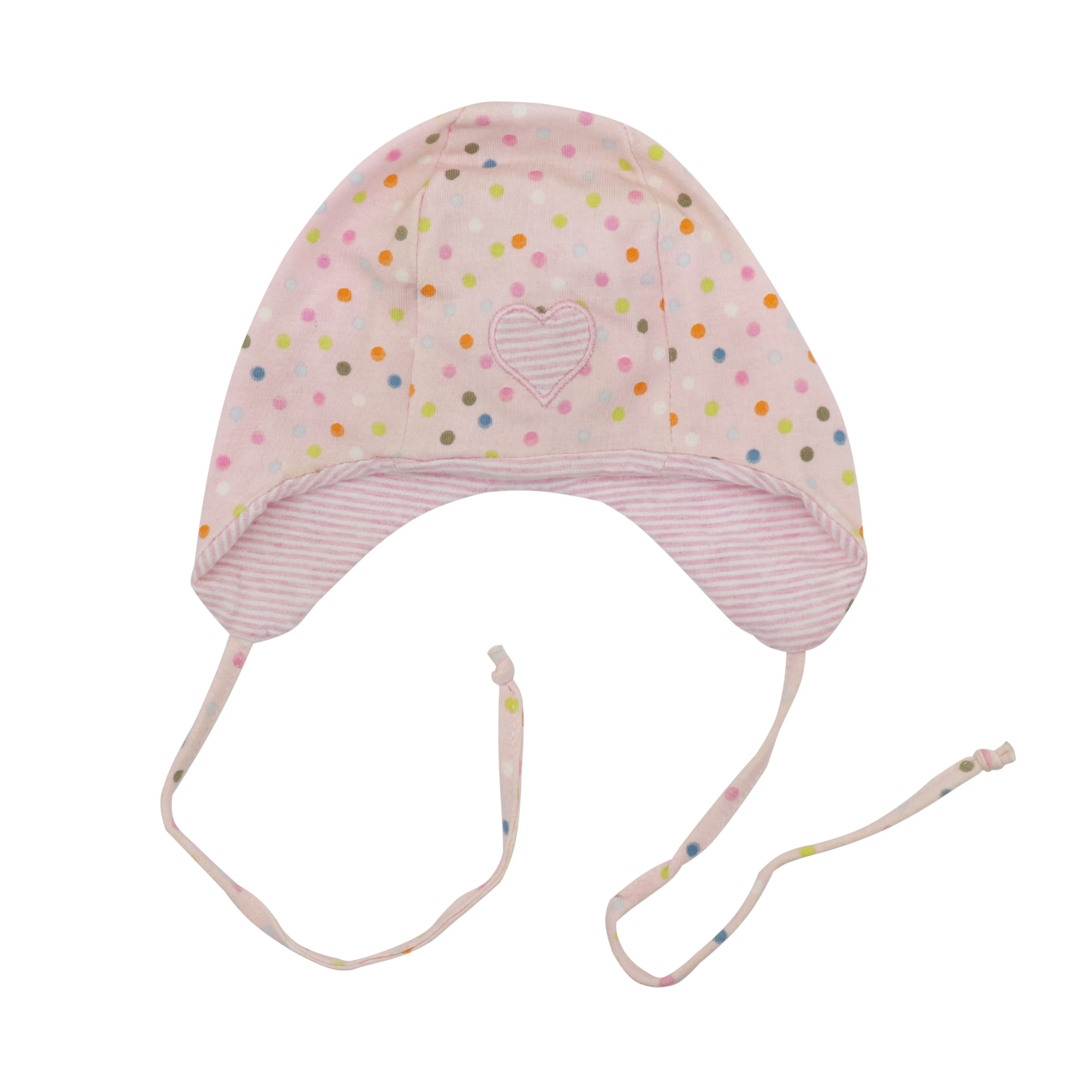 free sample Chinese factory custom logo warm 95% cotton printing pattern winter new born baby hat