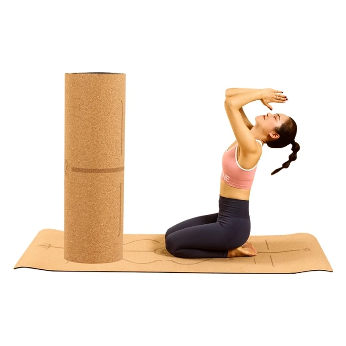 Оптовая продажа, коврики для йоги с индивидуальным принтом, экологически чистый большой коврик для йоги на заказ, пробка из термопластичного эластомера, 6 мм, производитель Ковриков Для Йоги с логотипом