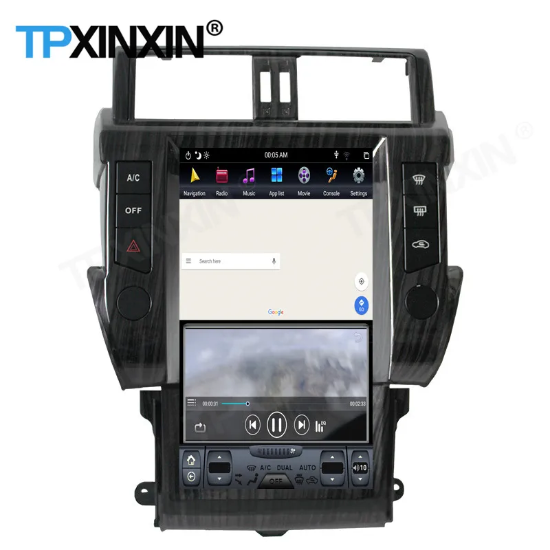 Android Tesla вертикальный экран 13 6 'Автомобильный GPS Видео аудио радио плеер для Toyota Land Cruiser Prado 150 2014-2017 Wifi store