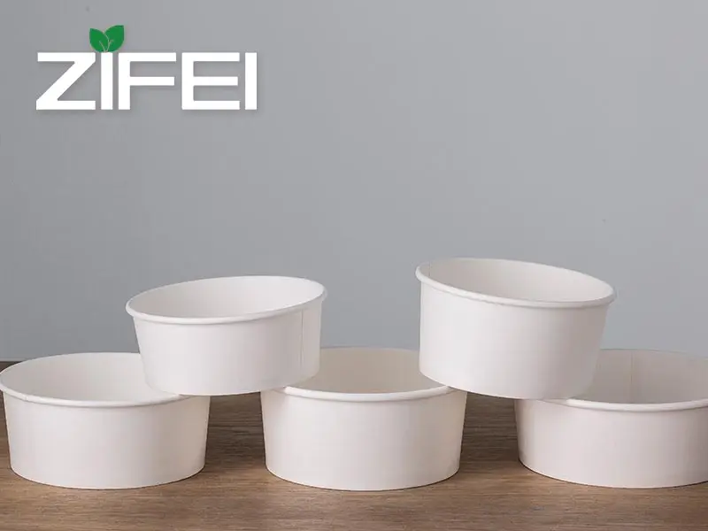 Soup Cups 12oz 16oz Noodles Food Paper Bowl 750ml 1300ml Disposable Food A Salad Paper Bowls