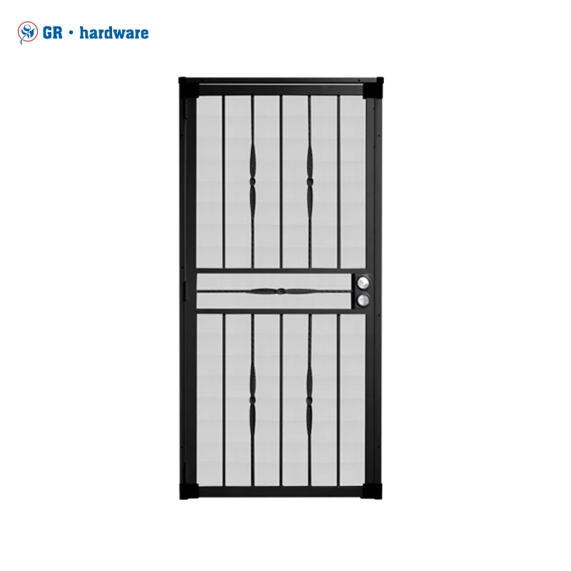 New style house iron security door design steel door rustic wrought iron exterior door