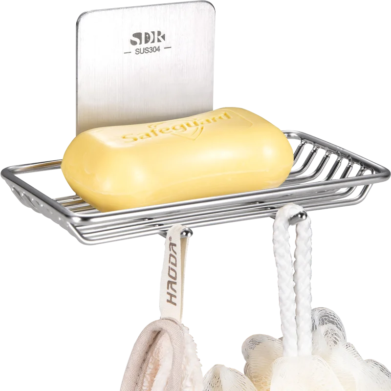 Bathtub Bar Soap Accessories Metal Stainless Steel Wall Mounted Magnet Soap Rack Dish Sucker Magnetic Soap Holder