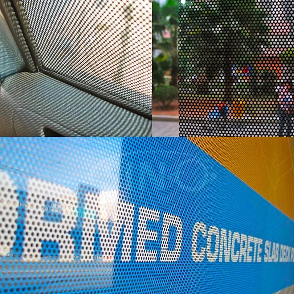 Removable One Way Vision Glass Sticker See Through Window Vinyl Sticker Shop Perforated Window Graphics