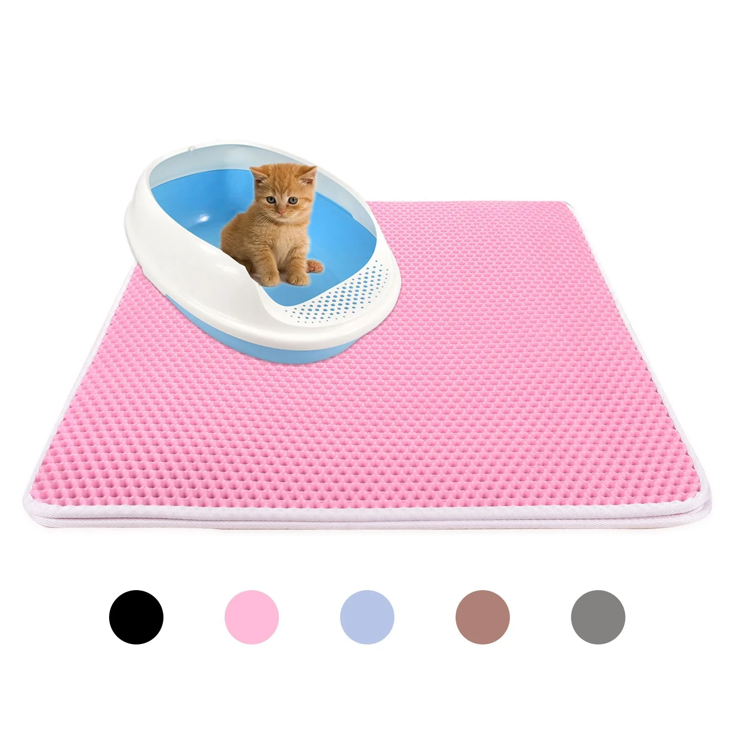 Dog Accessories Pet EVA Double-layer Cat Litter Pad Durable Waterproof Cat Litter Trapper Mat
