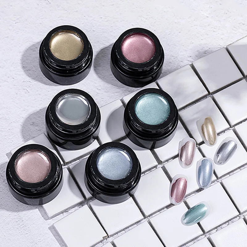 Nail Art Emboss Sculpture Carving Gel Private Label 6 Colors Metallic Painting Gel Polish