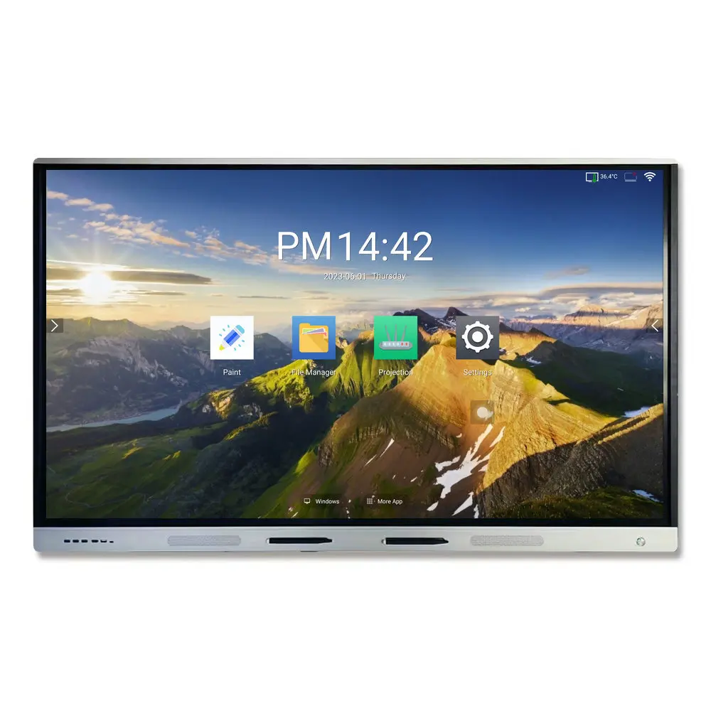 86-дюймовый ЖК-дисплей с разрешением 4K, 20 piont, сенсорный экран, Интерактивная плоская панель, цифровая доска, смарт-плата