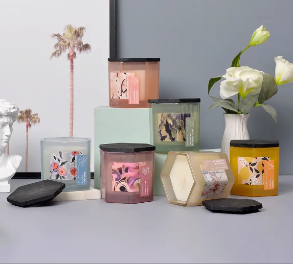 Natural beeswax Candle Handpour Jar candle with box and Paper cover