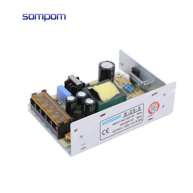 Hot Sale S-25-5 power supply switching 5v dc 12w 24w 36w 50w 100w 200w 360w for led light strip